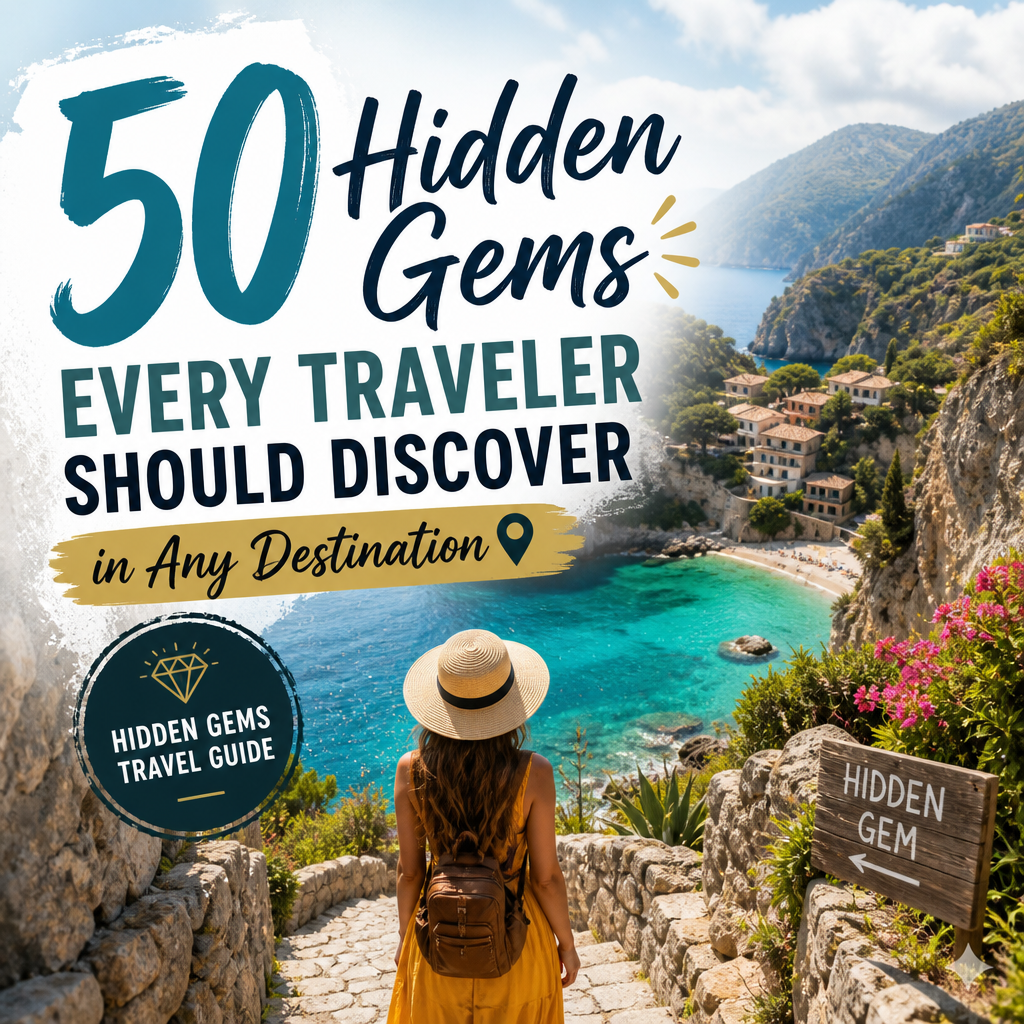 hidden gems travel guide illustration for 50 Hidden Gems Every Traveler Should Discover in Any Destination