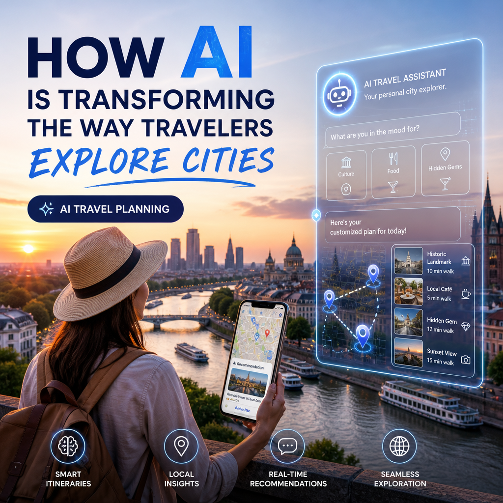 AI travel planning illustration for How AI Is Transforming the Way Travelers Explore Cities
