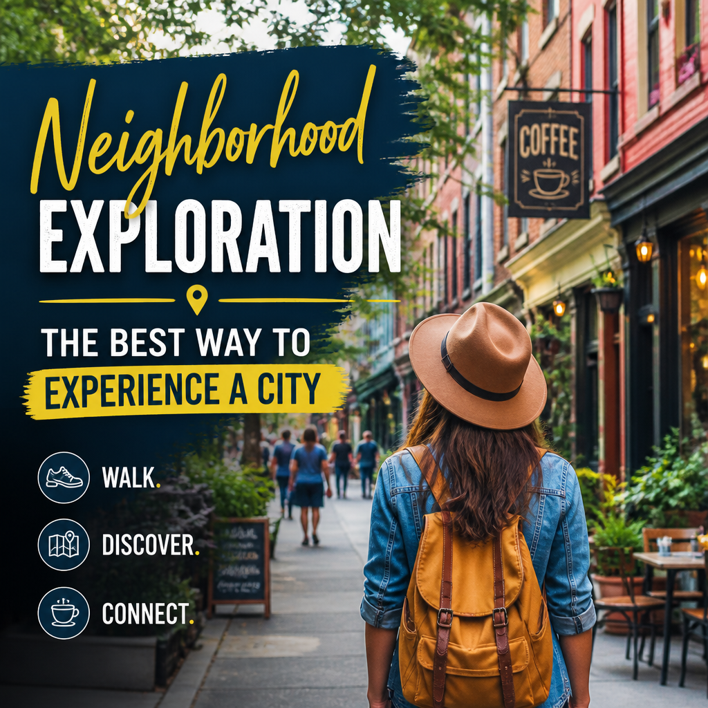 Illustration of Neighborhood Exploration: The Best Way to Experience a City