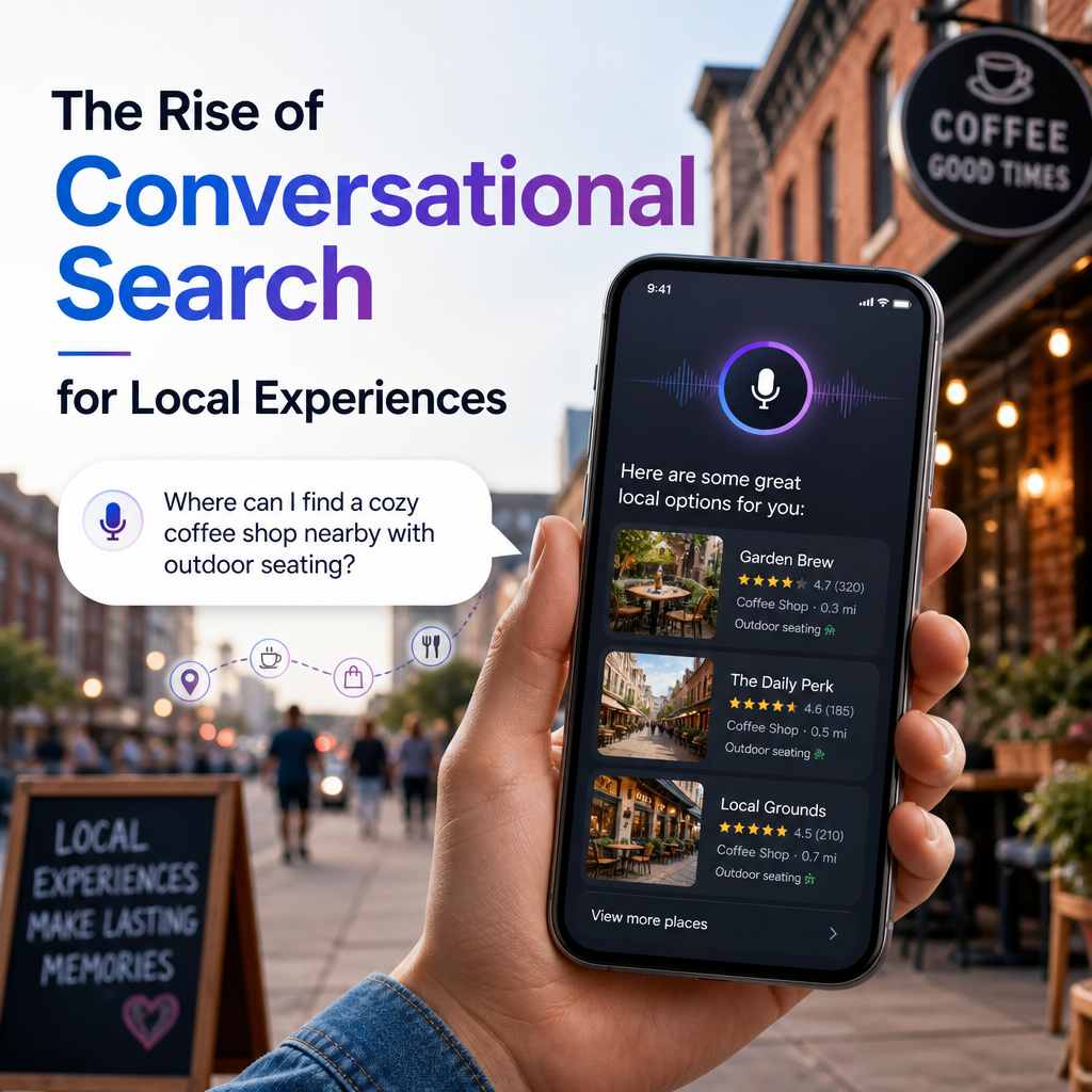 Illustration of The Rise of Conversational Search for Local Experiences