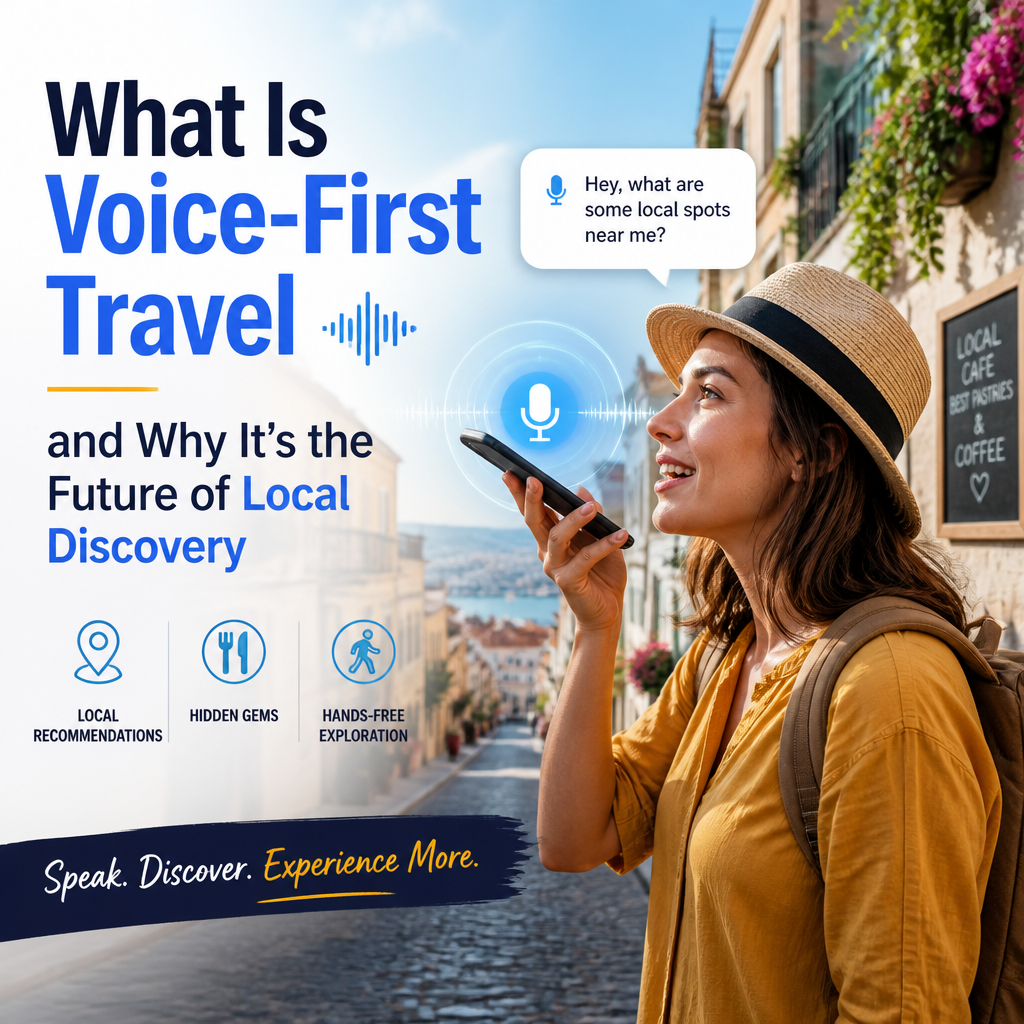Illustration of What Is Voice-First Travel and Why It’s the Future of Local Discovery